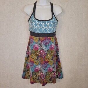Soybu Tank Dress Multicolor  Stretch Knit Active Strappy Small